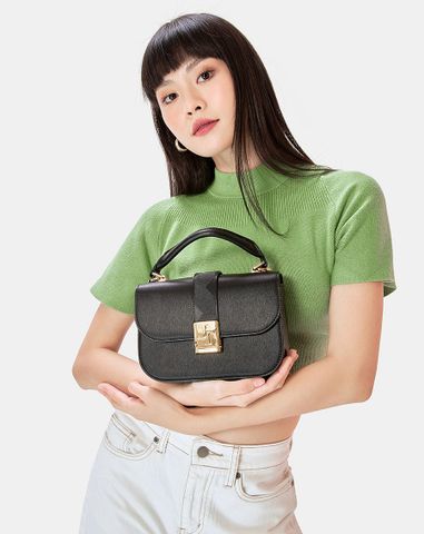  Túi Xách Nhỏ Gusset Dập Hoạ Tiết 