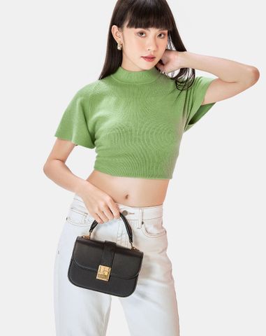  Túi Xách Nhỏ Gusset Dập Hoạ Tiết 