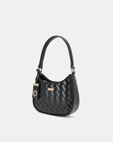  Túi Xách Nhỏ Hobo Dập Hoạ Tiết Phối Charm 