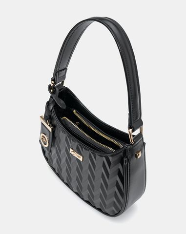  Túi Xách Nhỏ Hobo Dập Hoạ Tiết Phối Charm 