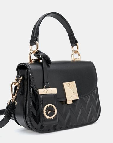  Túi Xách Nhỏ Xách Nhỏ Top Handle Dập Hoạ Tiết Phối Charm 