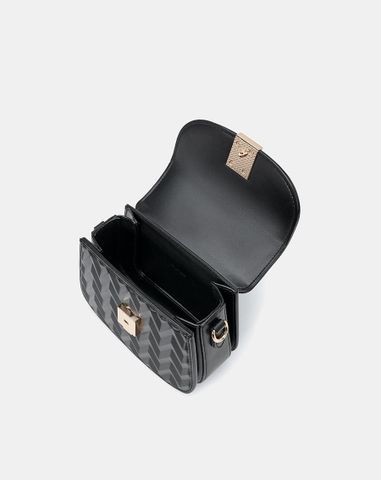  Túi Xách Nhỏ Xách Nhỏ Top Handle Dập Hoạ Tiết Phối Charm 