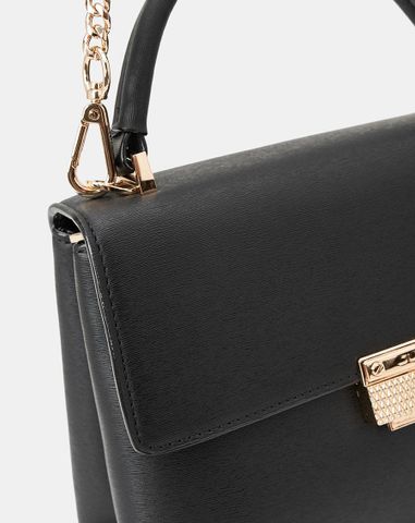  Túi Xách Nhỏ Top Handle Phối Khoá 