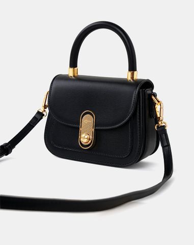  Túi Xách Nhỏ Top Handle Phối Khoá Xoay Trang Trí 