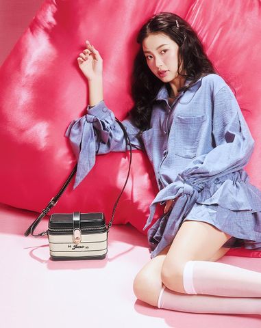  Túi Xách Nhỏ Vanity Case Thêu Logo Juno 