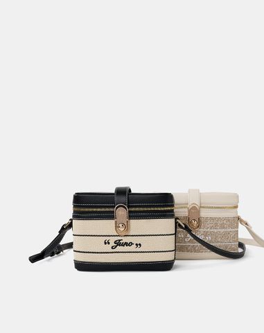  Túi Xách Nhỏ Vanity Case Thêu Logo Juno 