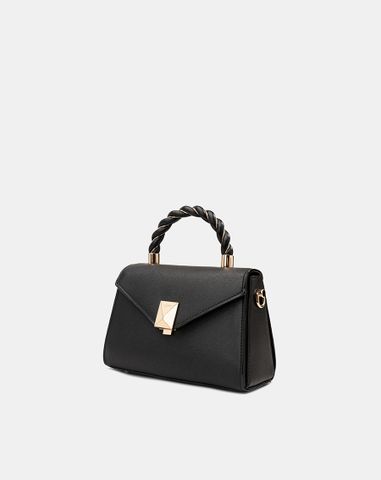  Túi Xách Nhỏ Tay Cầm Xoắn Phối Charm Trang Trí 