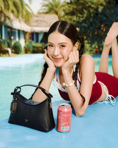  Túi Xách Nhỏ Top Handle Trang Trí Charm 