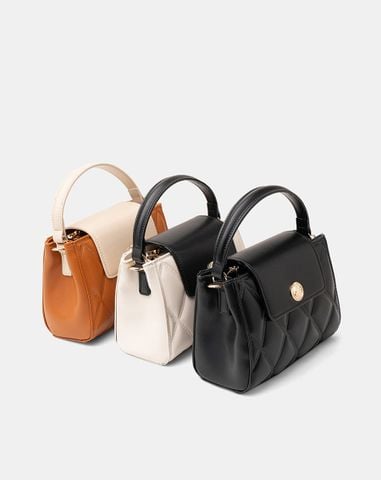  Túi Xách Nhỏ Top Handle Dập Trang Trí 