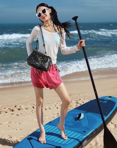  Túi Xách Nhỏ Rút May Chỉ Hoạ Tiết Quả Trám 