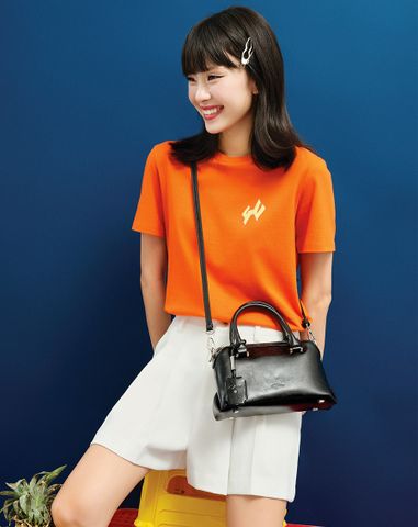  Túi Xách Nhỏ Top Handle Phối Charm 