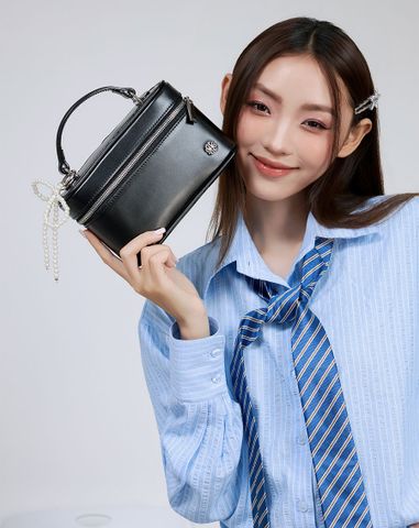  Túi Xách Nhỏ Vanity Bag Phối Charm Nơ 