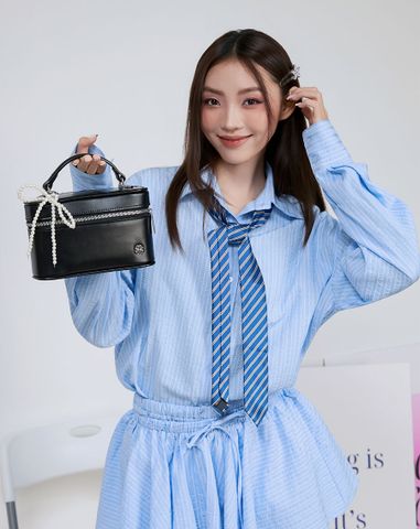  Túi Xách Nhỏ Vanity Bag Phối Charm Nơ 