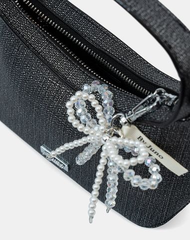  Túi Xách Nhỏ Top Handle Trang Trí Charm Nơ 