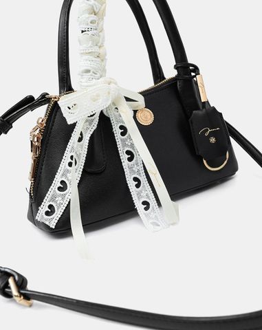  Túi Xách Nhỏ Bowling Phối Charm 