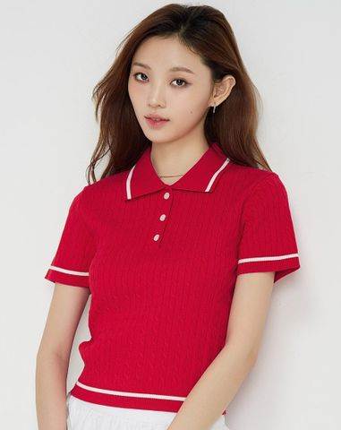  Áo dệt kim kiểu vặn thừng 