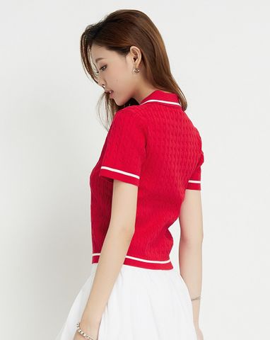  Áo dệt kim kiểu vặn thừng 