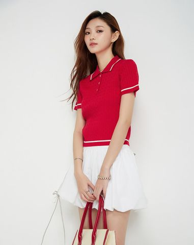  Áo dệt kim kiểu vặn thừng 