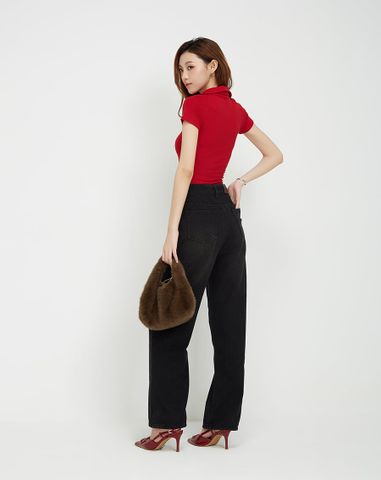  Áo thun cổ polo form ôm 