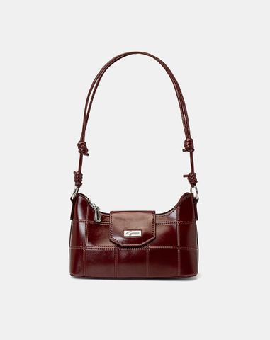  Túi Xách Nhỏ Dập Hoạ Tiết Ô Vuông 