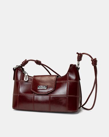  Túi Xách Nhỏ Dập Hoạ Tiết Ô Vuông 