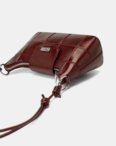  Túi Xách Nhỏ Dập Hoạ Tiết Ô Vuông 