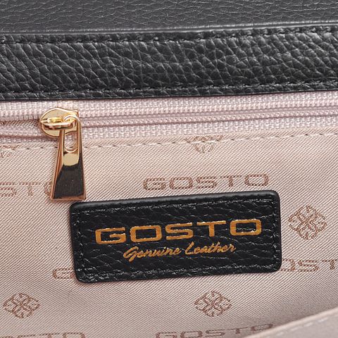  Túi Đeo Vai Da Thật Gosto Nữ Màu Đen GBSW09900DEN 