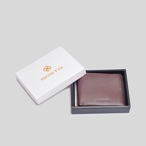  Ví Gosto Da Thật Nam Màu Nâu GBWM00300NAU 