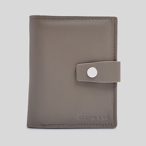  Ví Gosto Da Thật Nữ Màu Xám GBWW00300XAM 