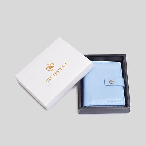  Ví Gosto Da Thật Nữ Màu Xanh Dương GBWW00300XDG 