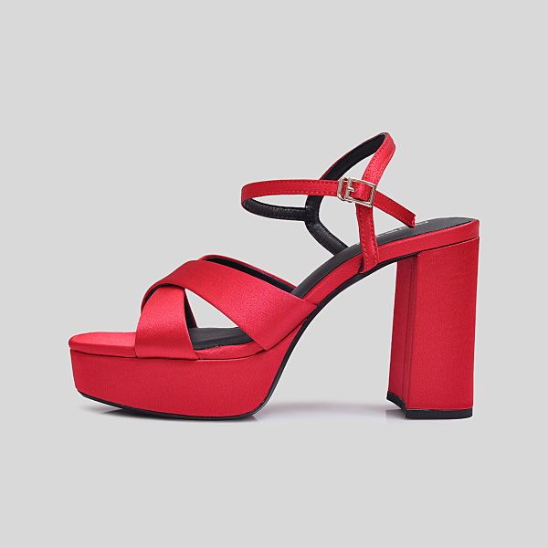  Sandal Cao Gót Gosto Nữ Màu Đỏ GFW020088DOO 