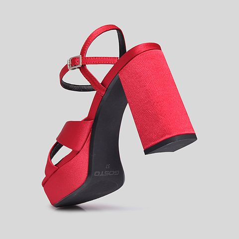  Sandal Cao Gót Gosto Nữ Màu Đỏ GFW020088DOO 