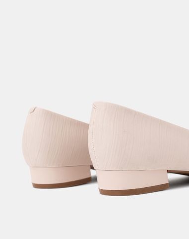  Giày Búp Bê Phối Quai Ngang Khóa Logo 