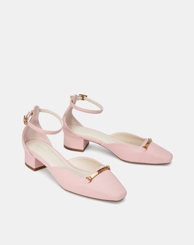  Giày Cao Gót Phối Khoá Trang Trí 