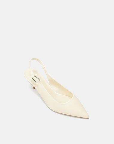  Giày Cao Gót Slingback Phối Khóa Trang Trí 