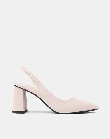  Giày Cao Gót Slingback Hở 
