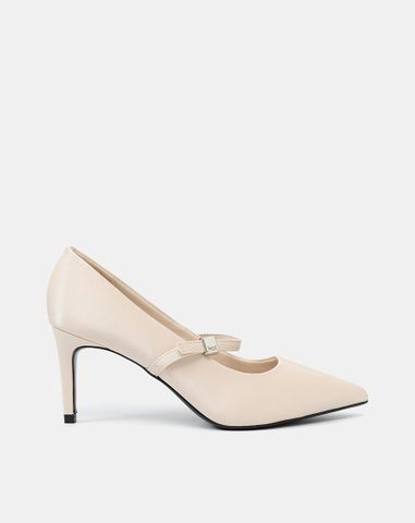  Giày Cao Gót Pump Gót Thanh Phối Quai Trang Trí 
