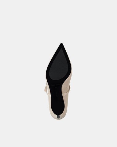  Giày Cao Gót Pump Gót Thanh Phối Quai Trang Trí 