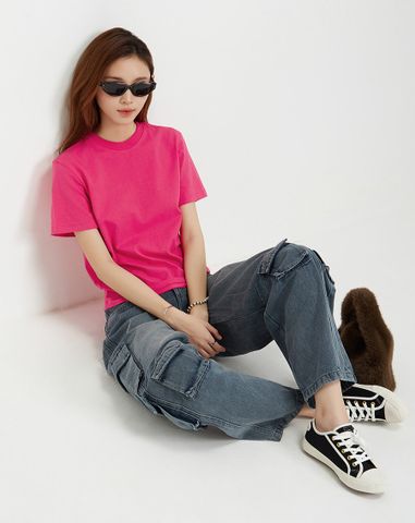  Áo thun basic cổ tròn 