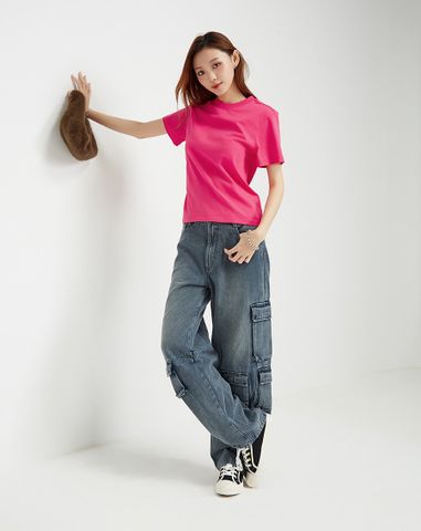  Áo thun basic cổ tròn 