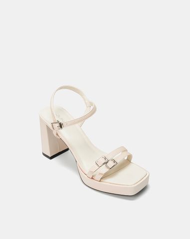  Giày Sandal Đế Đúp Phối Hai Quai Buckle 