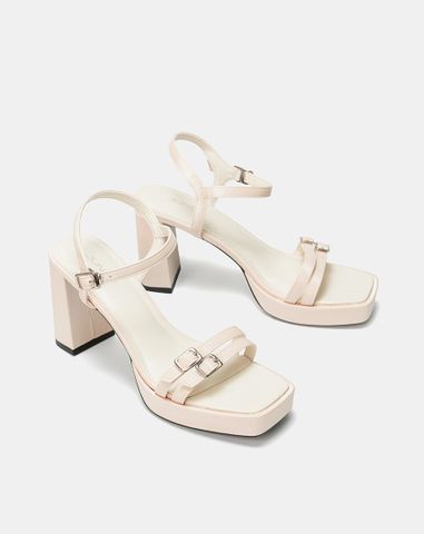  Giày Sandal Đế Đúp Phối Hai Quai Buckle 