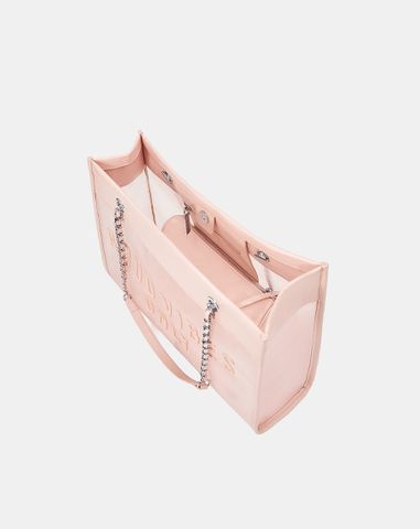  Túi Xách Lớn Tote Bag Phối Lưới Xuyên Thấu 