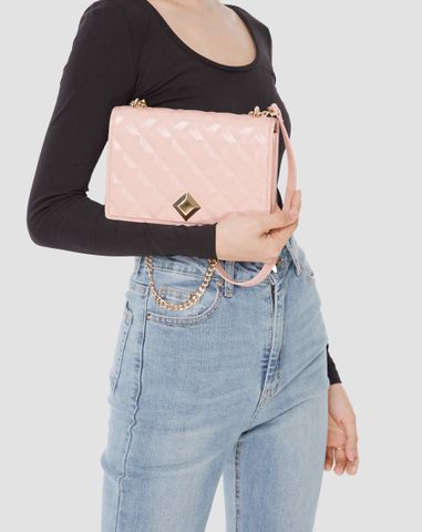  Túi xách nhỏ dập hiệu ứng princess diamond 