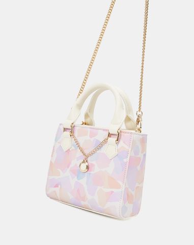  Túi form vuông dây xích trang trí 