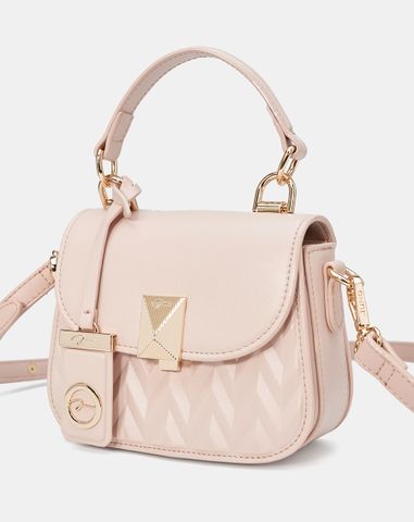  Túi Xách Nhỏ Xách Nhỏ Top Handle Dập Hoạ Tiết Phối Charm 