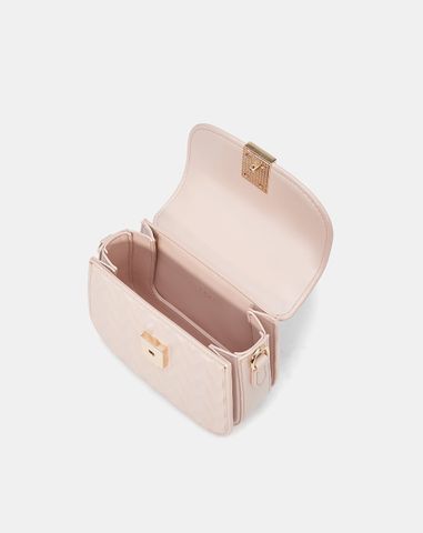  Túi Xách Nhỏ Xách Nhỏ Top Handle Dập Hoạ Tiết Phối Charm 