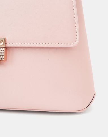  Túi Xách Nhỏ Top Handle Phối Khoá 