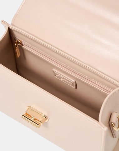  Túi Xách Nhỏ Top Handle Phối Khoá Trang Trí 