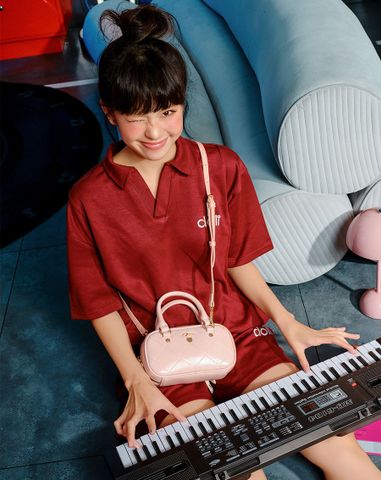  Túi Xách Nhỏ Bowling Top Handle Phối Khoá Trang Trí 